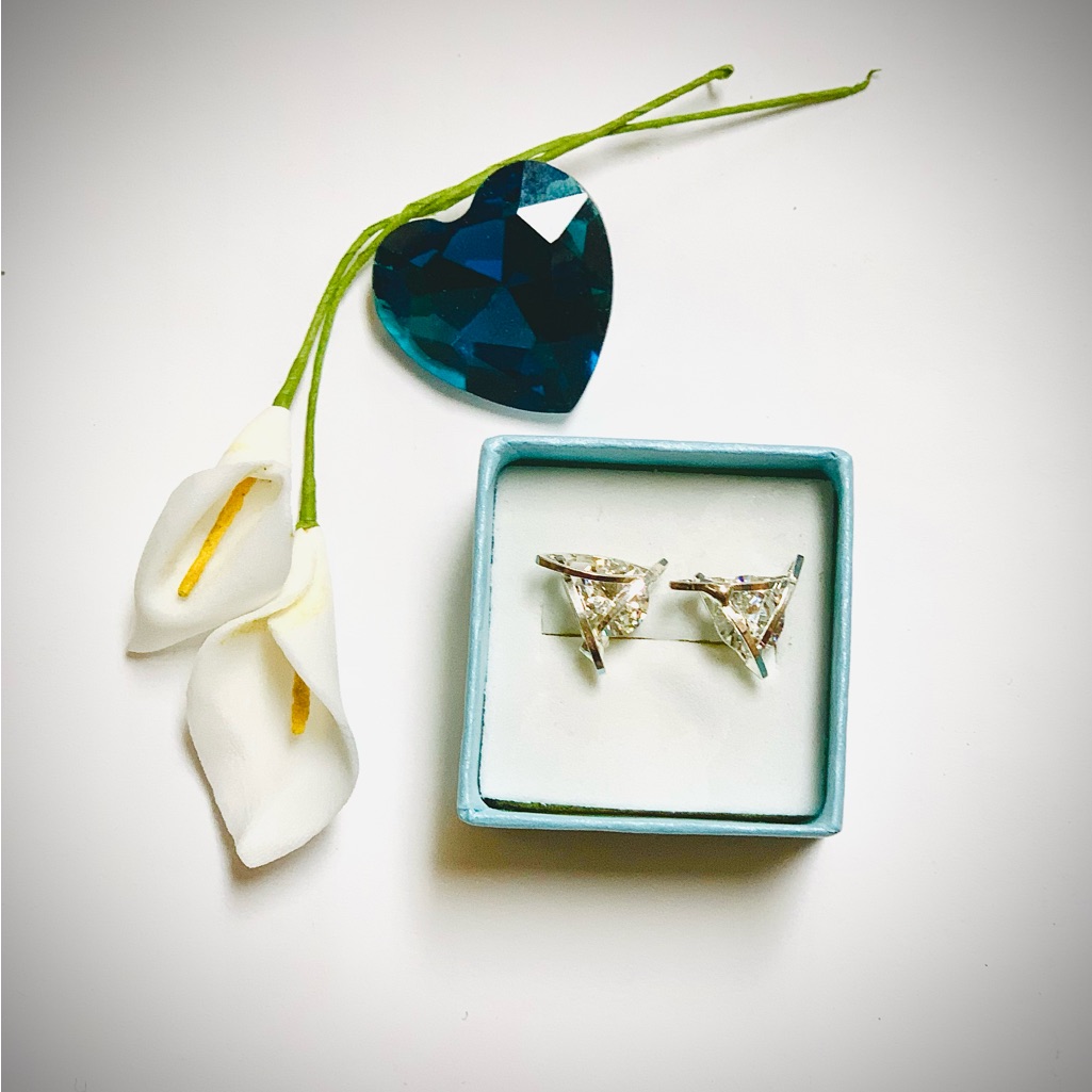 Beautiful, Triangular Stud Earrings